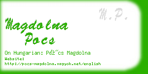 magdolna pocs business card